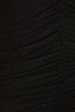 Black Glitter Ruched Bodycon Mini Dress 11 Black Glitter Ruched Bodycon Mini Dress -Women Clothing Sales Store 00100036424 ZS