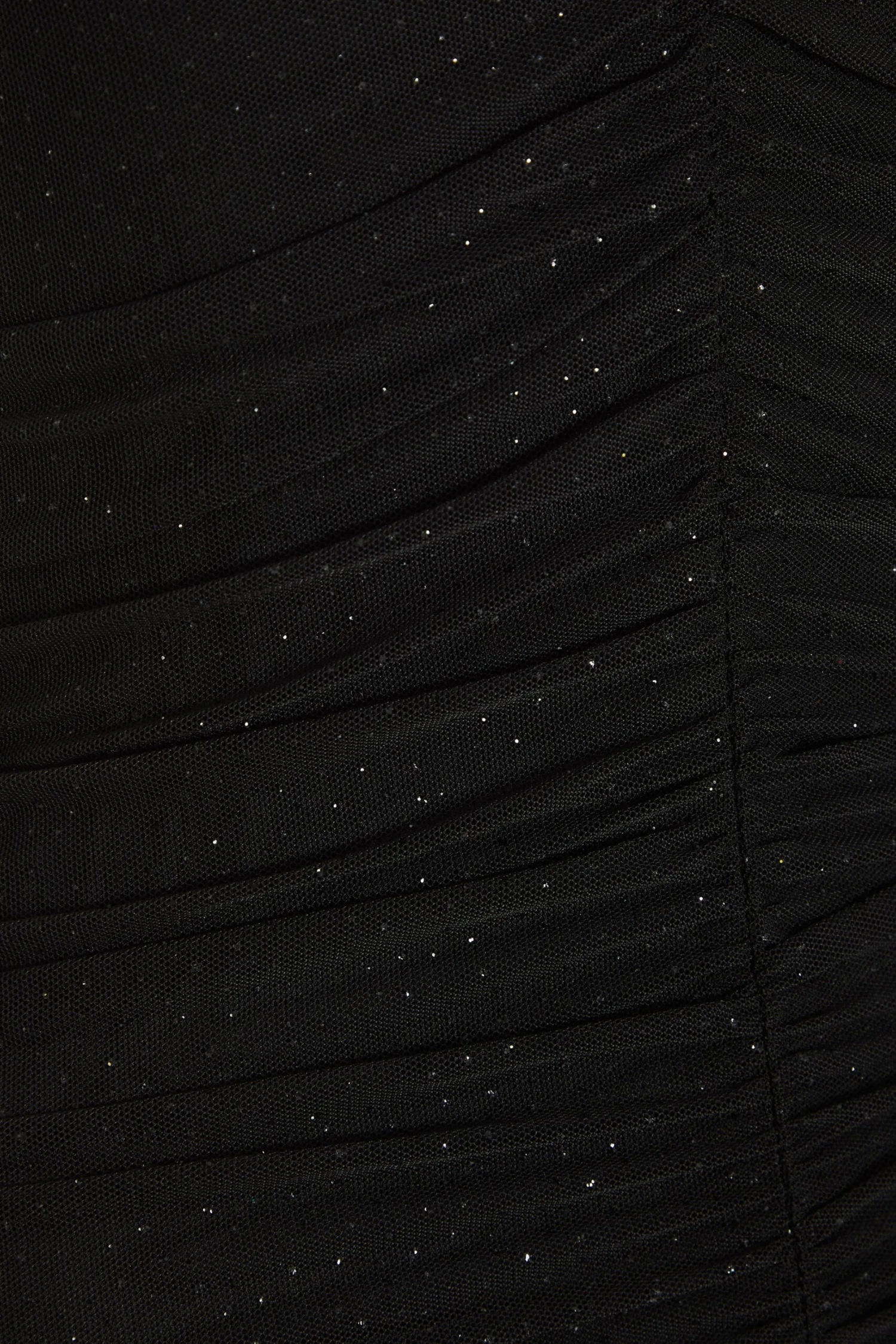 Black Glitter Ruched Bodycon Mini Dress 6 Black Glitter Ruched Bodycon Mini Dress - Image 6