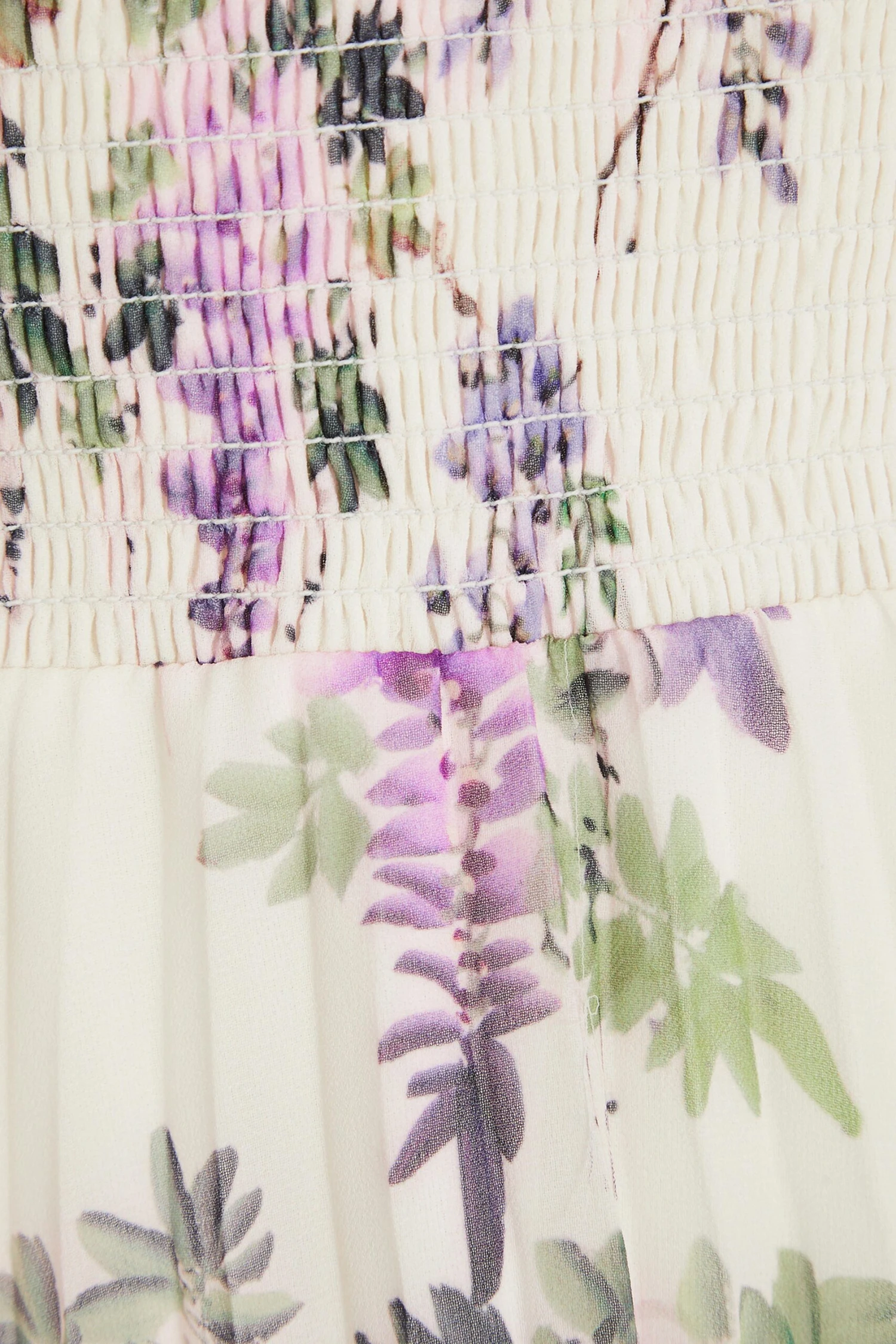 Petite White Chiffon Floral Bardot Midi Dress 6 Petite White Chiffon Floral Bardot Midi Dress - Image 6