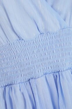 Blue Chiffon Tiered Midi Dress 11 Blue Chiffon Tiered Midi Dress -Women Clothing Sales Store 00100036433 ZS