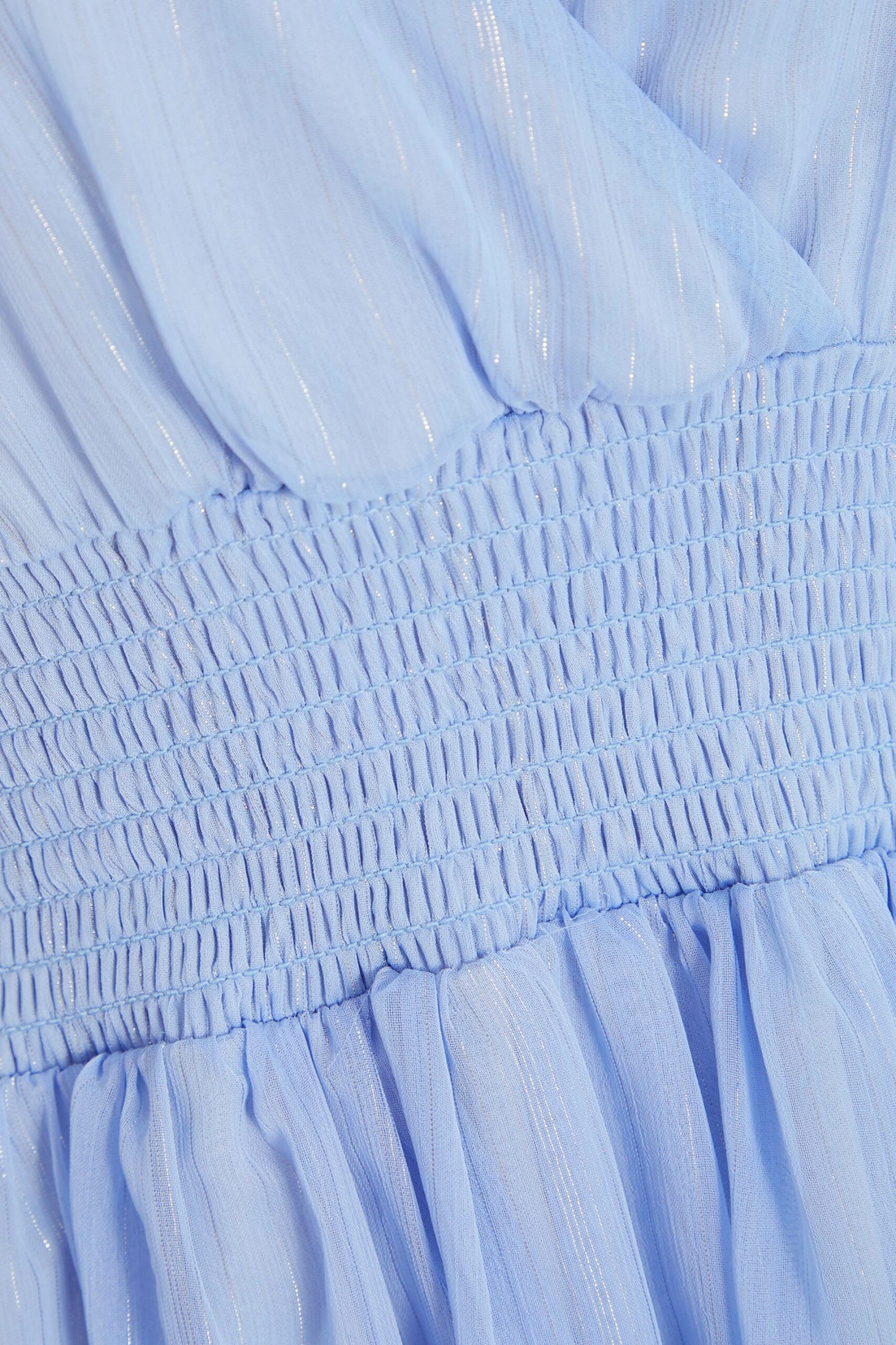 Blue Chiffon Tiered Midi Dress 6 Blue Chiffon Tiered Midi Dress - Image 6