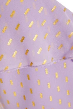 Lilac Chiffon Foil Midi Dress -Women Clothing Sales Store 00100036461 ZS