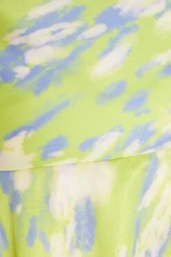 Petite Lime Marble Print Satin Frill Playsuit 11 Petite Lime Marble Print Satin Frill Playsuit -Women Clothing Sales Store 00100036466 ZS