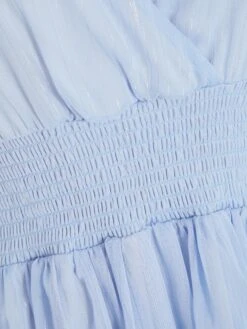 Petite Blue Chiffon Tiered Midi Dress 11 Petite Blue Chiffon Tiered Midi Dress -Women Clothing Sales Store 00100036470 ZS