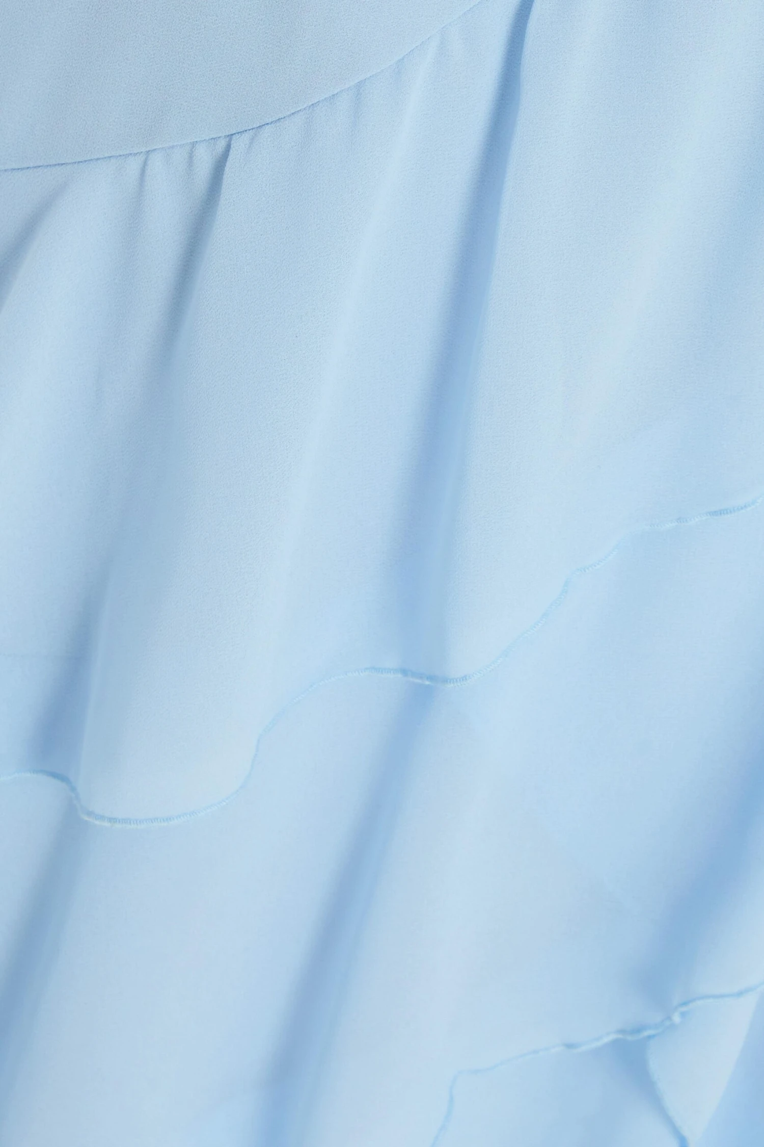 Light Blue Chiffon Frill Maxi Dress 6 Light Blue Chiffon Frill Maxi Dress - Image 6