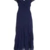 Navy Chiffon Frill Maxi Dress -Women Clothing Sales Store 00100036490 ZM