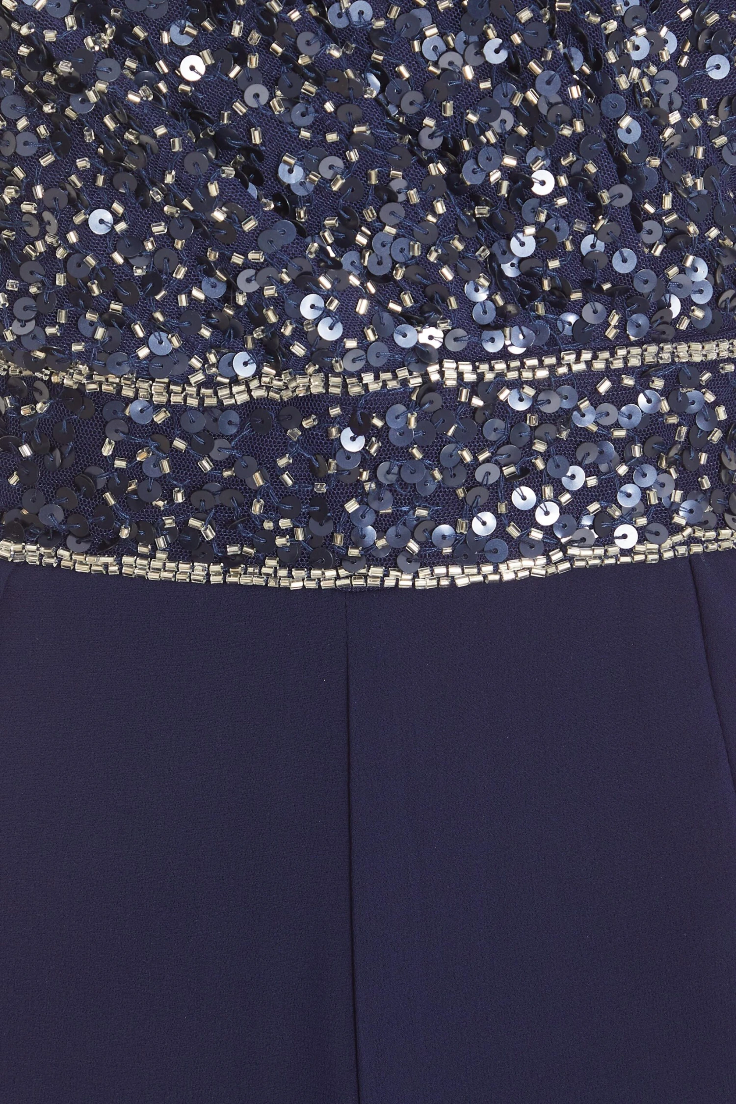 Petite Navy Sequin Wrap Palazzo Jumpsuit 6 Petite Navy Sequin Wrap Palazzo Jumpsuit - Image 6