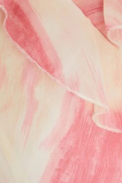 Petite Pink Brush Stroke Frill Midaxi Dress 11 Petite Pink Brush Stroke Frill Midaxi Dress -Women Clothing Sales Store 00100036543 ZS