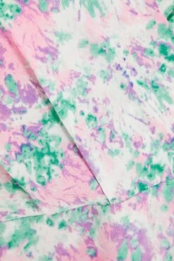 Petite Pink Smudge Print Playsuit -Women Clothing Sales Store 00100036549 ZS