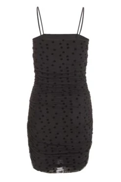 Black Polka Dot Bodycon Mini Dress 10 Black Polka Dot Bodycon Mini Dress -Women Clothing Sales Store 00100036559 ZB