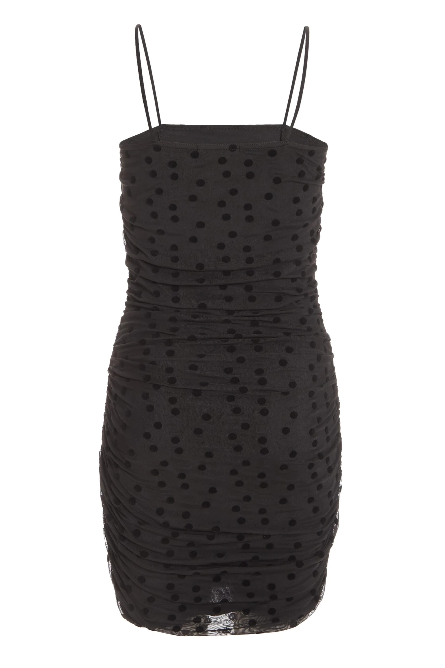 Black Polka Dot Bodycon Mini Dress 5 Black Polka Dot Bodycon Mini Dress - Image 5