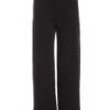 Petite Black Embellished Trim Palazzo Trousers -Women Clothing Sales Store 00100036568 ZM