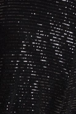 Black Sequin Wrap Playsuit -Women Clothing Sales Store 00100036614 ZS