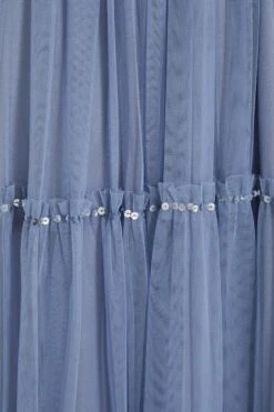 Blue Sequin Tulle Midi Dress 11 Blue Sequin Tulle Midi Dress -Women Clothing Sales Store 00100036641 ZS