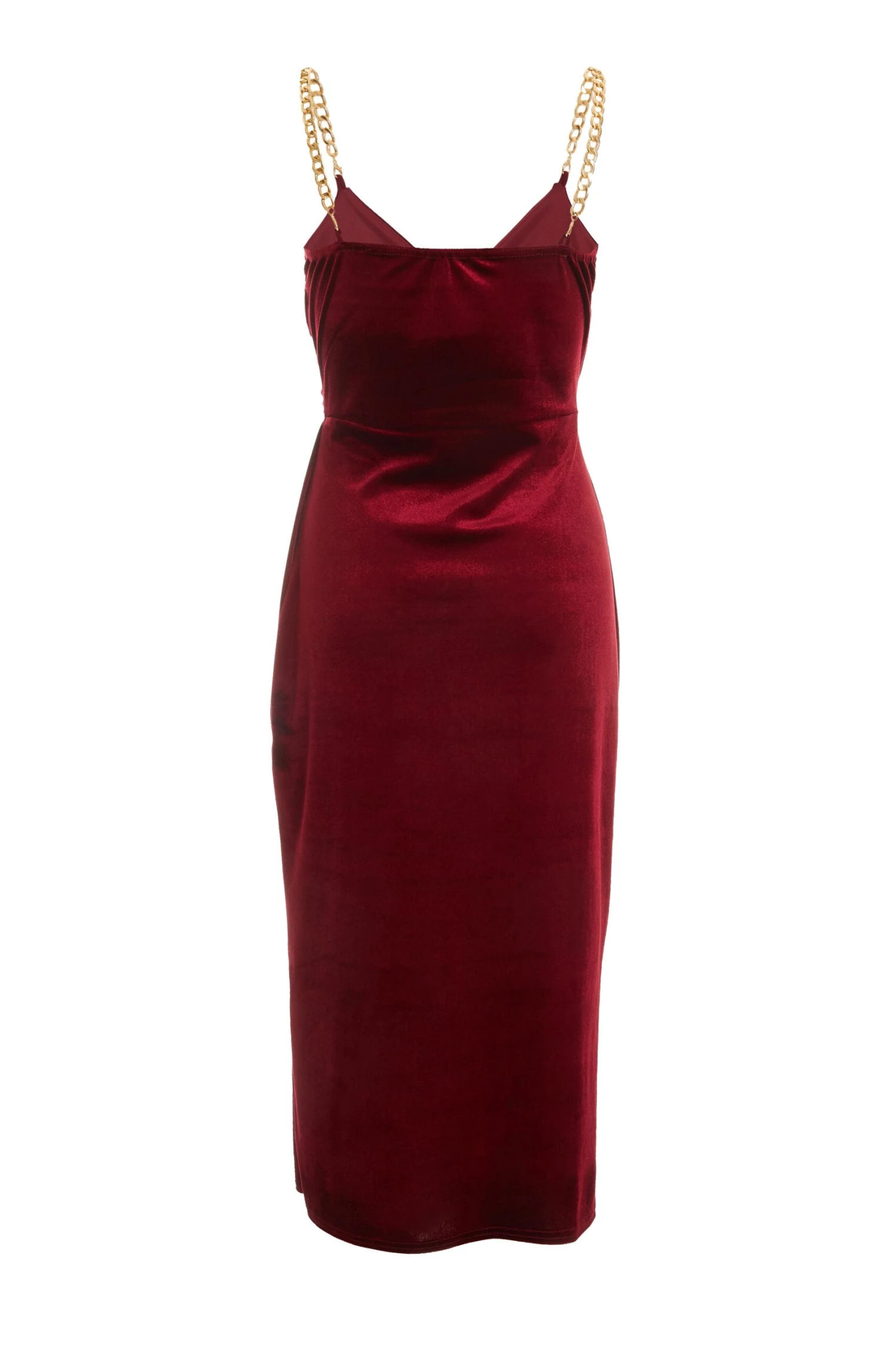 Berry Velvet Wrap Midi Dress 5 Berry Velvet Wrap Midi Dress - Image 5