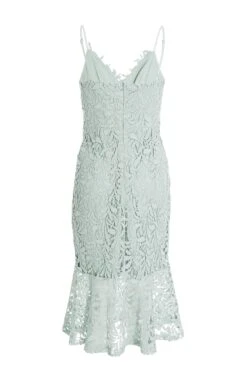 Sage Lace Fishtail Midi Dress -Women Clothing Sales Store 00100036728 ZB