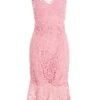 Pink Lace Fishtail Midi Dress 13 Pink Lace Fishtail Midi Dress -Women Clothing Sales Store 00100036732 ZM