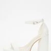 White Faux Leather Platform Heeled Sandals 13 White Faux Leather Platform Heeled Sandals -Women Clothing Sales Store 00100036744 ZM