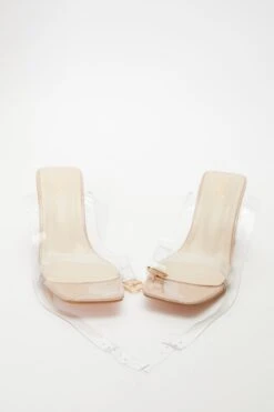 Nude Clear Mid Heeled Sandals 9 Nude Clear Mid Heeled Sandals -Women Clothing Sales Store 00100036756 XS