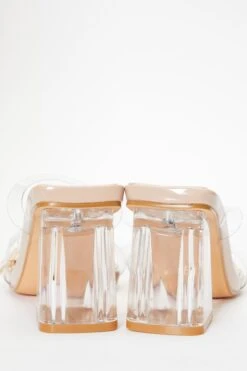 Nude Clear Mid Heeled Sandals 10 Nude Clear Mid Heeled Sandals -Women Clothing Sales Store 00100036756 ZB