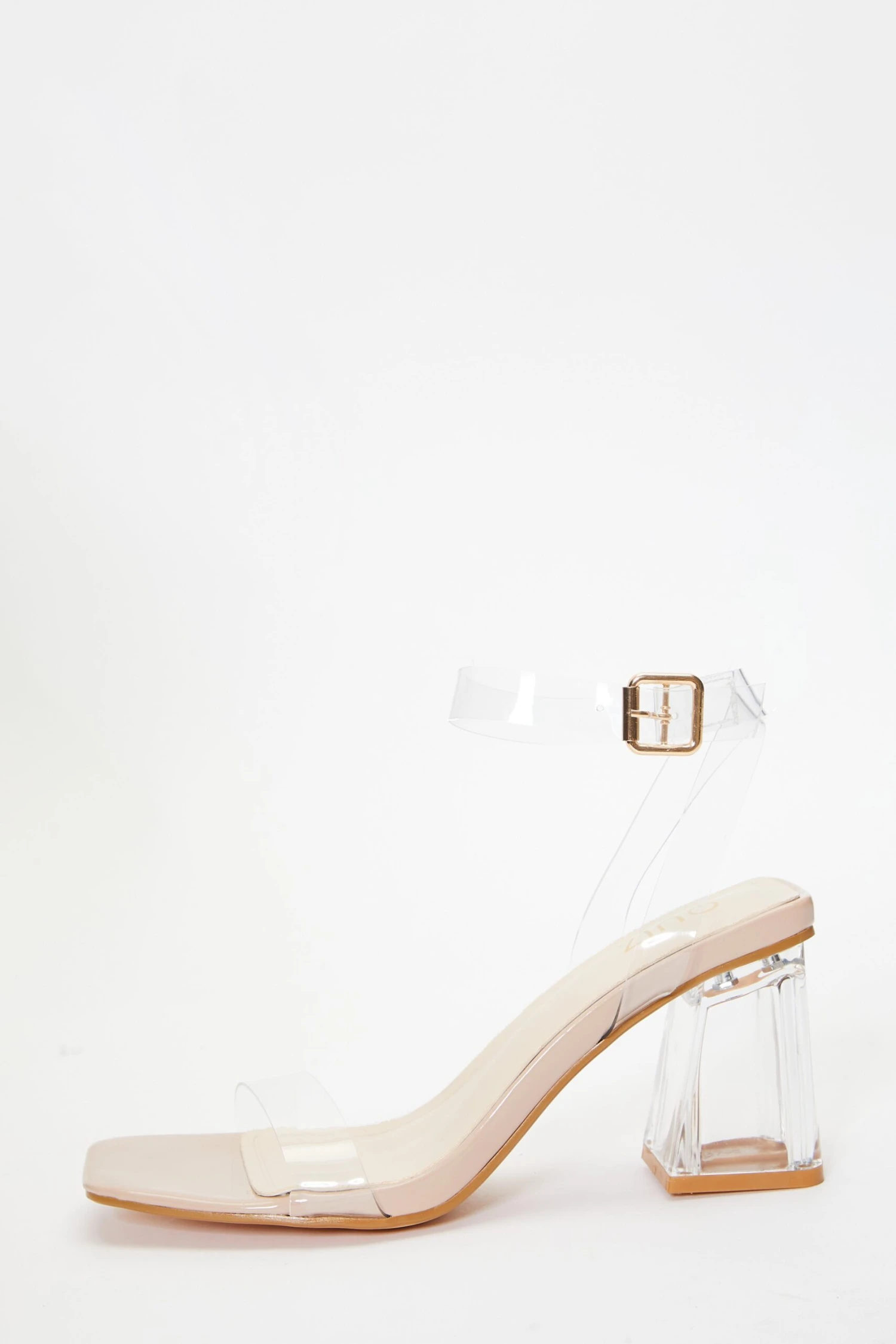 Nude Clear Mid Heeled Sandals 1 Nude Clear Mid Heeled Sandals