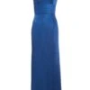 Navy Satin Maxi Dress -Women Clothing Sales Store 00100036820 ZM