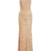 Rose Gold Sequin Halter Neck Fishtail Maxi Dress 12 Rose Gold Sequin Halter Neck Fishtail Maxi Dress -Women Clothing Sales Store 00100036824 ZM