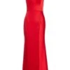 Red Satin Maxi Dress