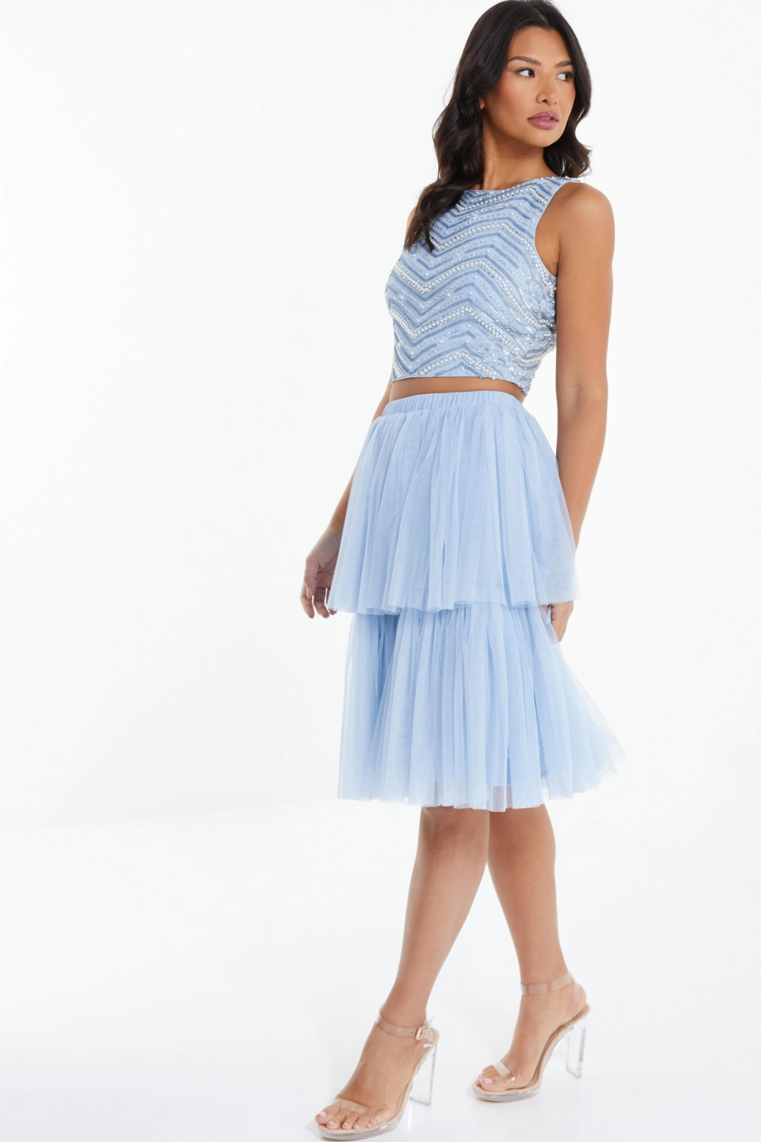 Blue Tulle Skater Skirt 4 Blue Tulle Skater Skirt - Image 4