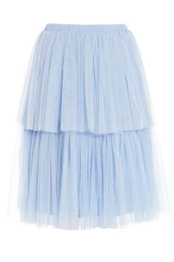 Blue Tulle Skater Skirt 10 Blue Tulle Skater Skirt -Women Clothing Sales Store 00100036840 ZB