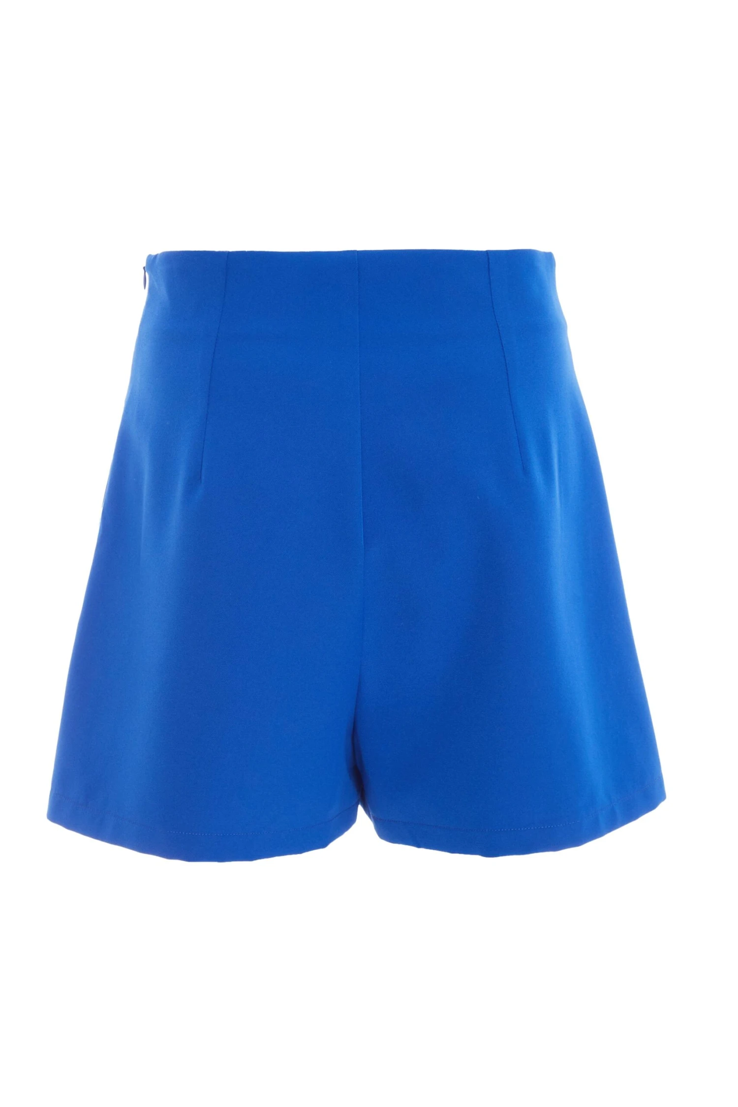 Royal Blue Button Tailored Shorts 5 Royal Blue Button Tailored Shorts - Image 5