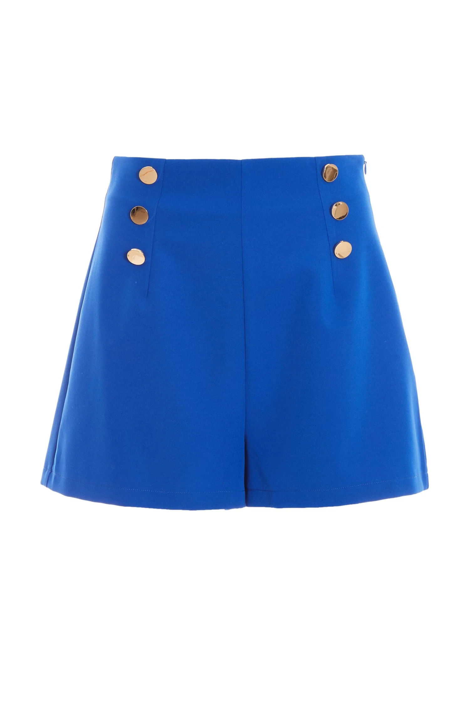 Royal Blue Button Tailored Shorts 1 Royal Blue Button Tailored Shorts