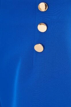 Royal Blue Button Tailored Shorts 11 Royal Blue Button Tailored Shorts -Women Clothing Sales Store 00100036858 ZS