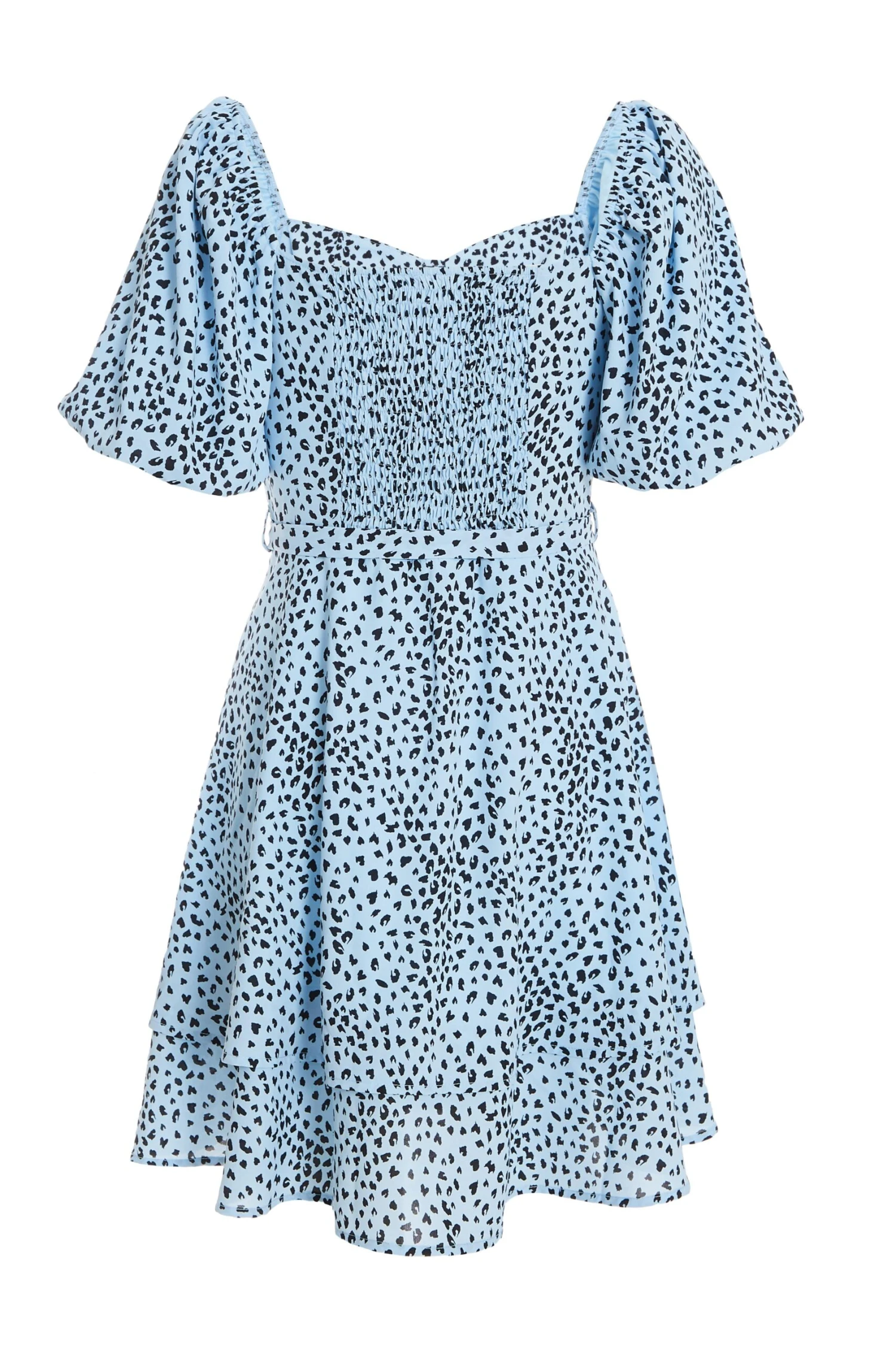 Blue Animal Print Skater Dress 5 Blue Animal Print Skater Dress - Image 5