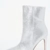 Silver Diamante Ankle Heeled Boots -Women Clothing Sales Store 00100036890 ZM