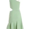 Sage Diamante One Shoulder Mini Dress -Women Clothing Sales Store 00100036924 ZB