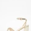 Gold Foil Diamante Block Heeled Sandals -Women Clothing Sales Store 00100036975 ZM