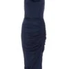 Navy Ruched Bodycon Midi Dress 13 Navy Ruched Bodycon Midi Dress -Women Clothing Sales Store 00100036987 ZM