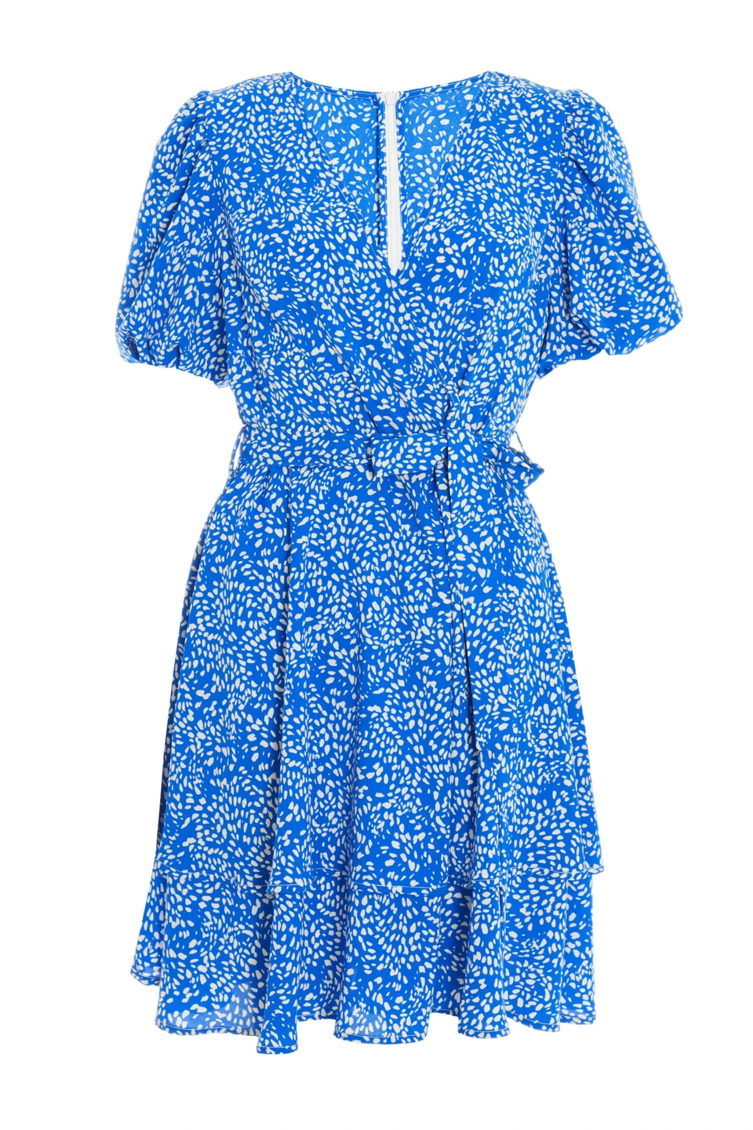 Blue Smudge Animal Print Mini Dress 1 Blue Smudge Animal Print Mini Dress