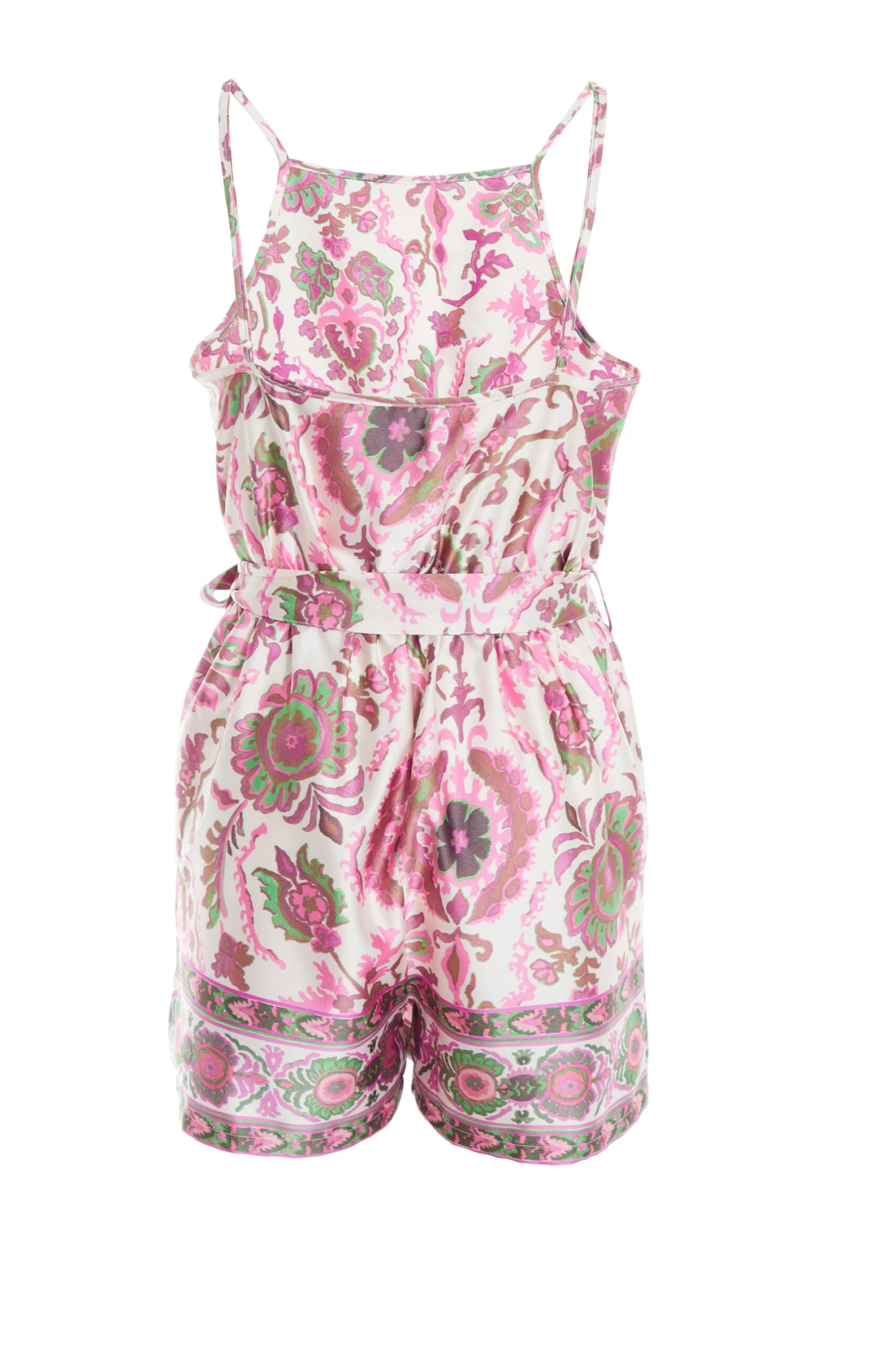 Petite Pink Paisley Print Playsuit 5 Petite Pink Paisley Print Playsuit - Image 5