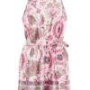 Petite Pink Paisley Print Playsuit -Women Clothing Sales Store 00100037128 ZM