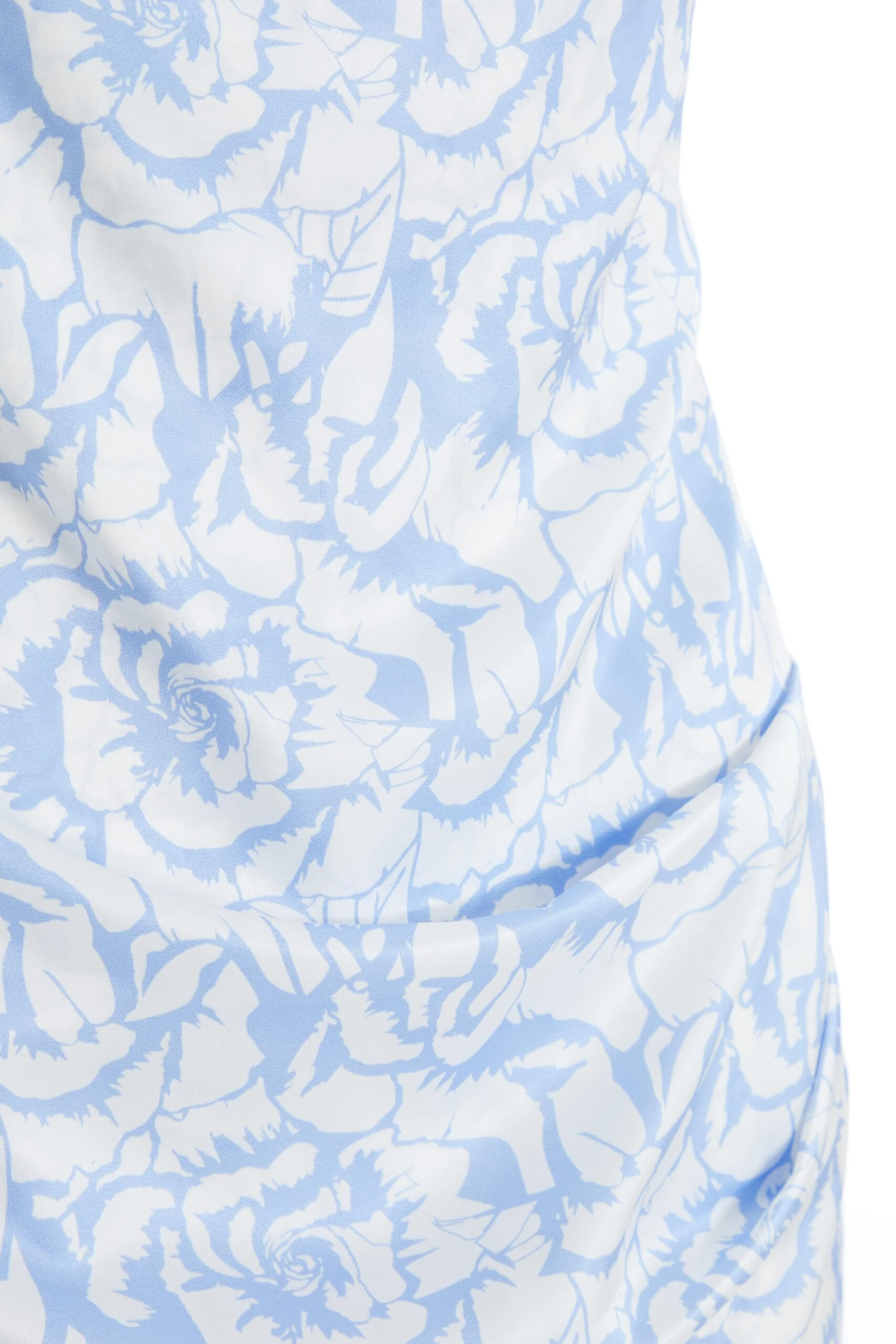 Petite Blue Satin Floral Mini Dress 6 Petite Blue Satin Floral Mini Dress - Image 6