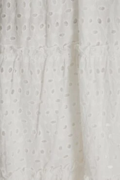 Petite White Embroidered Bardot Mini Dress -Women Clothing Sales Store 00100037291 ZS