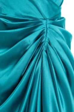 Aqua Wrap Ruched Midi Dress -Women Clothing Sales Store 00100037312 ZS
