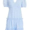 Blue Chiffon Floral Smock Mini Dress 13 Blue Chiffon Floral Smock Mini Dress -Women Clothing Sales Store 00100037384 ZM