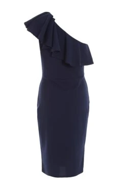 Petite Navy Beaded Frill Midi Dress 10 Petite Navy Beaded Frill Midi Dress -Women Clothing Sales Store 00100037416 ZB
