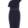 Petite Navy Beaded Frill Midi Dress 12 Petite Navy Beaded Frill Midi Dress -Women Clothing Sales Store 00100037416 ZM