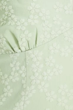 Sage Green Jacquard Bardot Midi Dress 11 Sage Green Jacquard Bardot Midi Dress -Women Clothing Sales Store 00100037420 ZS