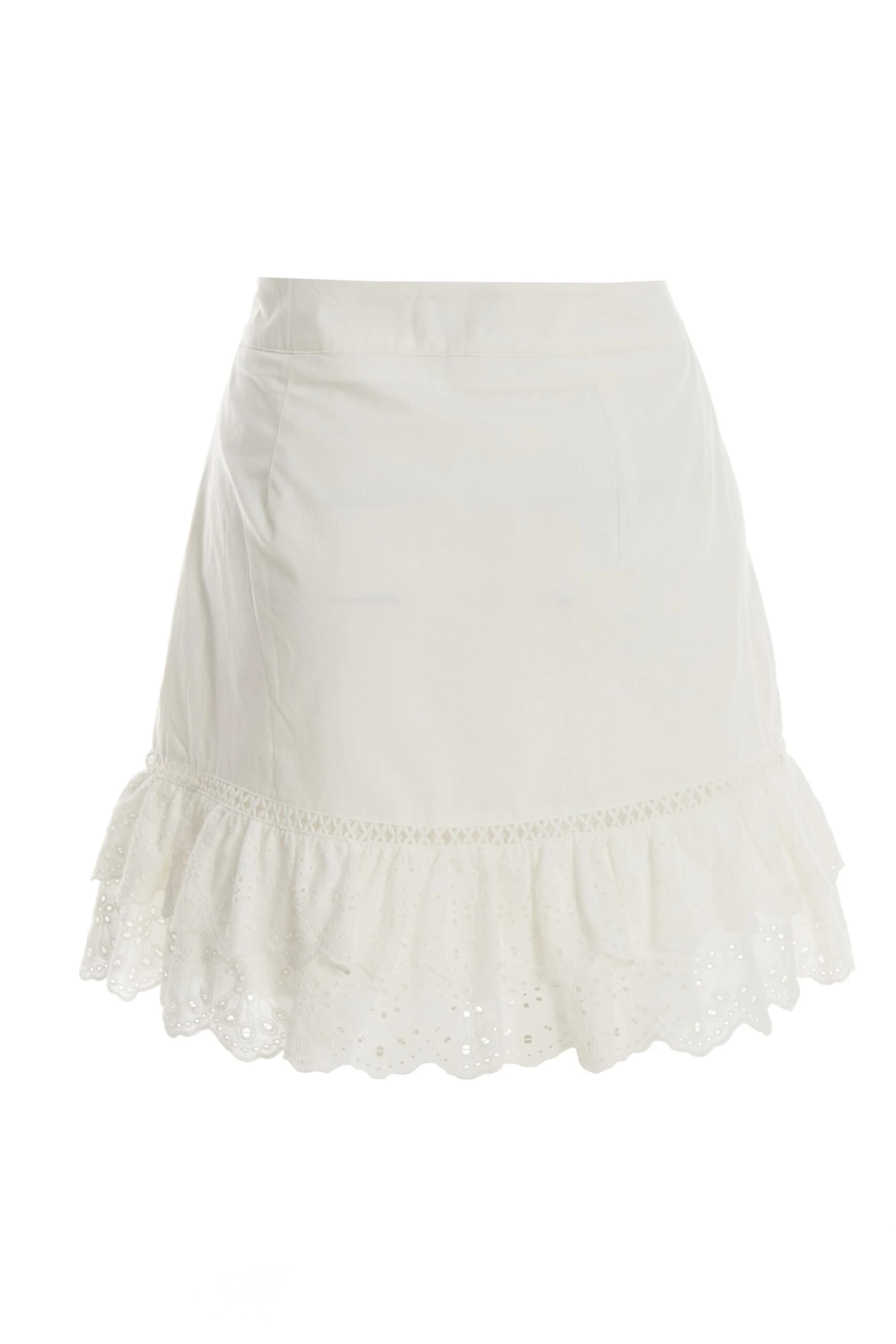 White Crochet Trim Mini Skirt 5 White Crochet Trim Mini Skirt - Image 5