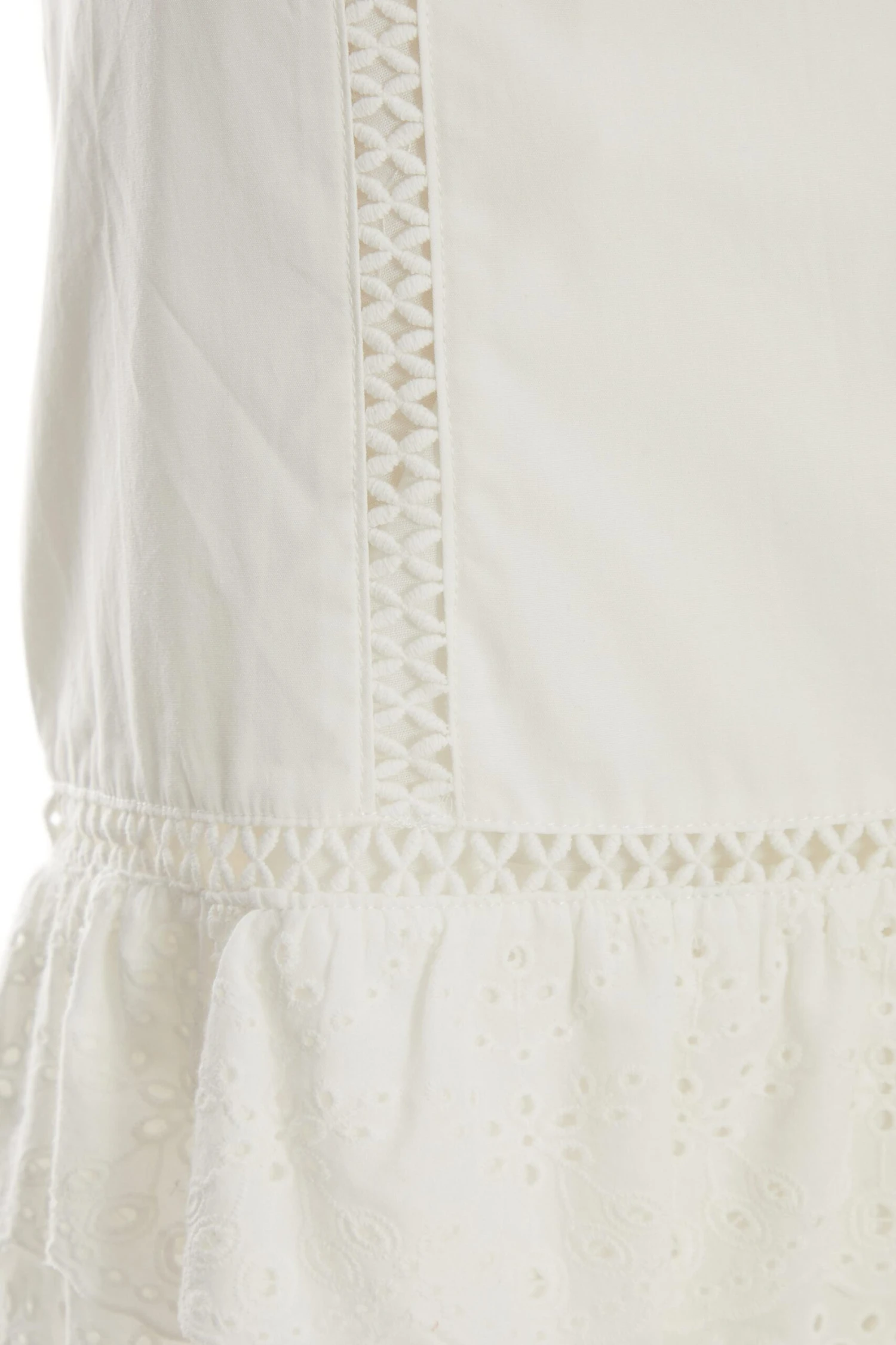 White Crochet Trim Mini Skirt 6 White Crochet Trim Mini Skirt - Image 6